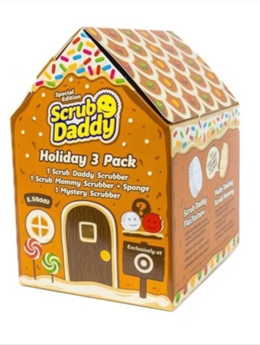 Scrub Daddy Holiday 3 Pack - Orange Gingerbread Box